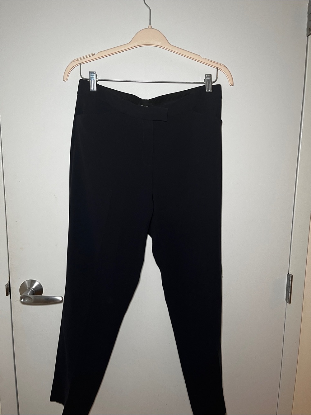 Theory Black Tailored Slim Straight Leg Pants Trousers Size 12
